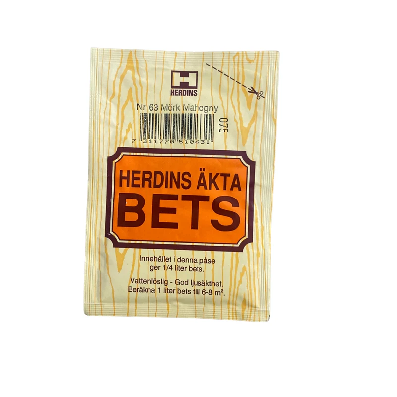 Äkta Bets pulverbets mörk mahogny nr 63 för obehandlat trä Herdins 25 g
