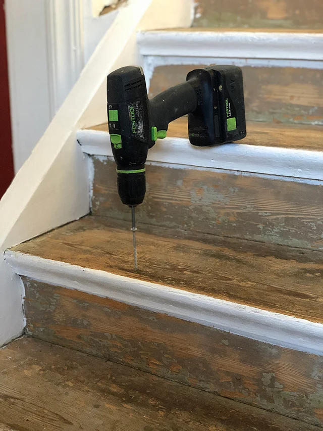 Träskruv för trapprenovering
