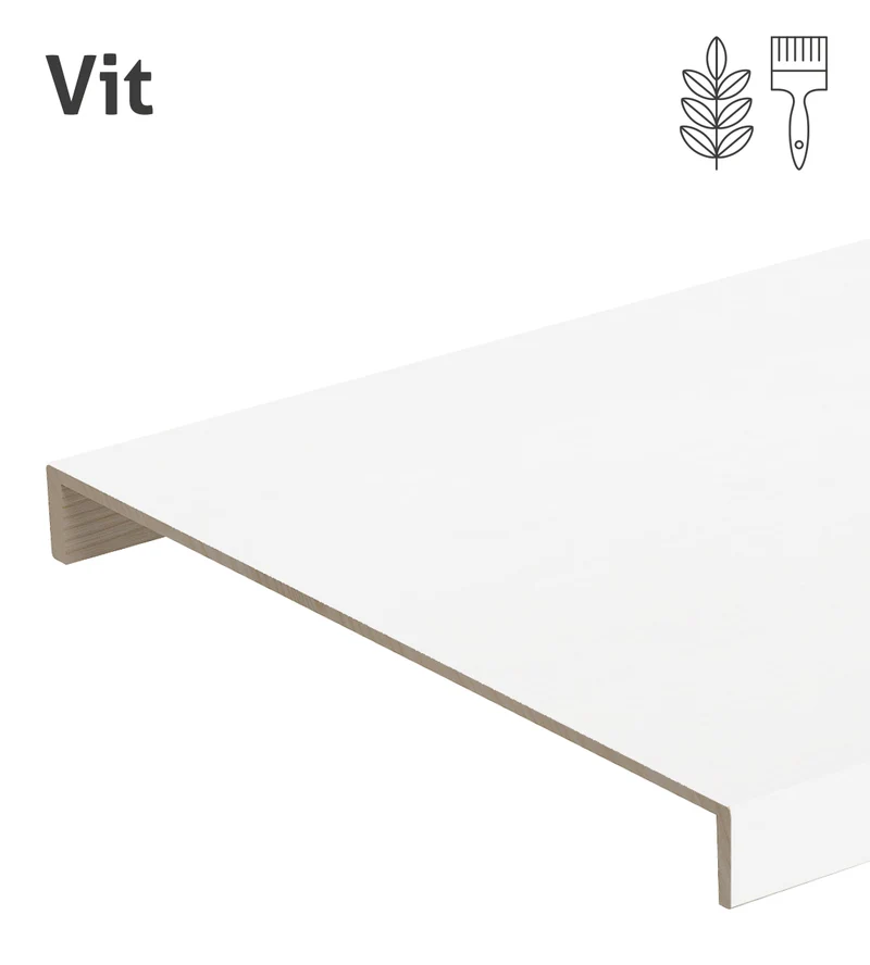 Vita plansteg i massiv Ask