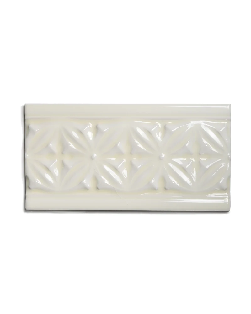 Kakel York - Dekorlist relief 10 x 19,8 cm mandel