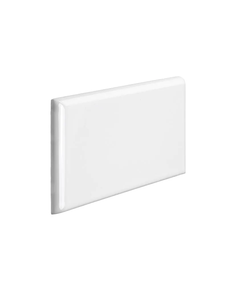 Kakel Victoria - 7,5 x 15 cm vit bullnose vänster hörn