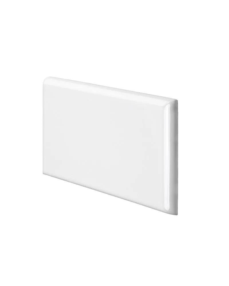 Kakel Victoria - 7,5 x 15 cm vit bullnose höger hörn