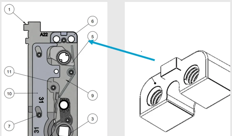 Plastdistans 5435 gängad