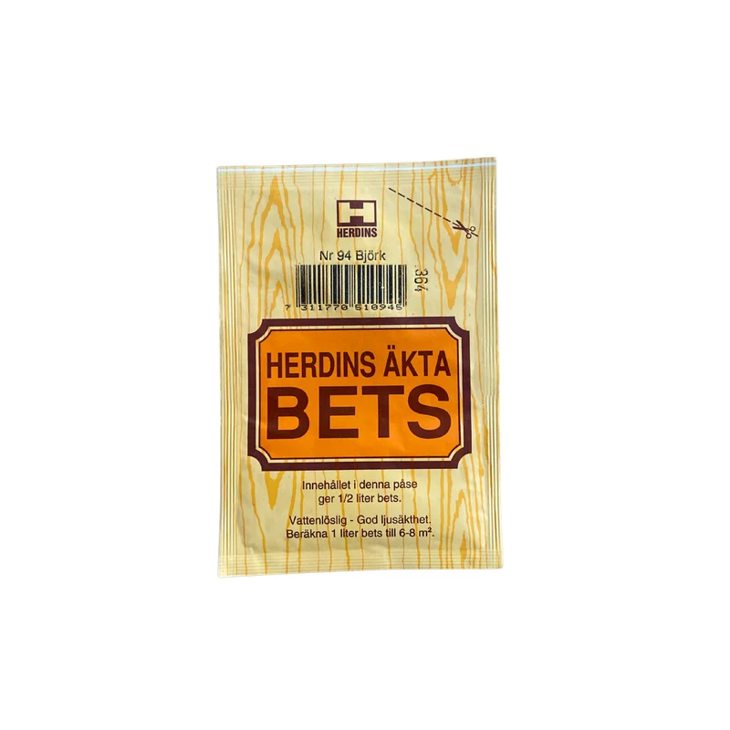Äkta Bets pulverbets björk nr 94 för obehandlat trä Herdins 25 g