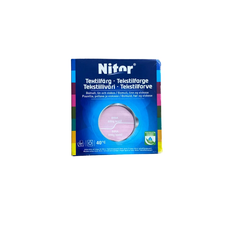 Textilfärg Rosa tvättäkta för bomull lin och viskos Nitor 75 ml