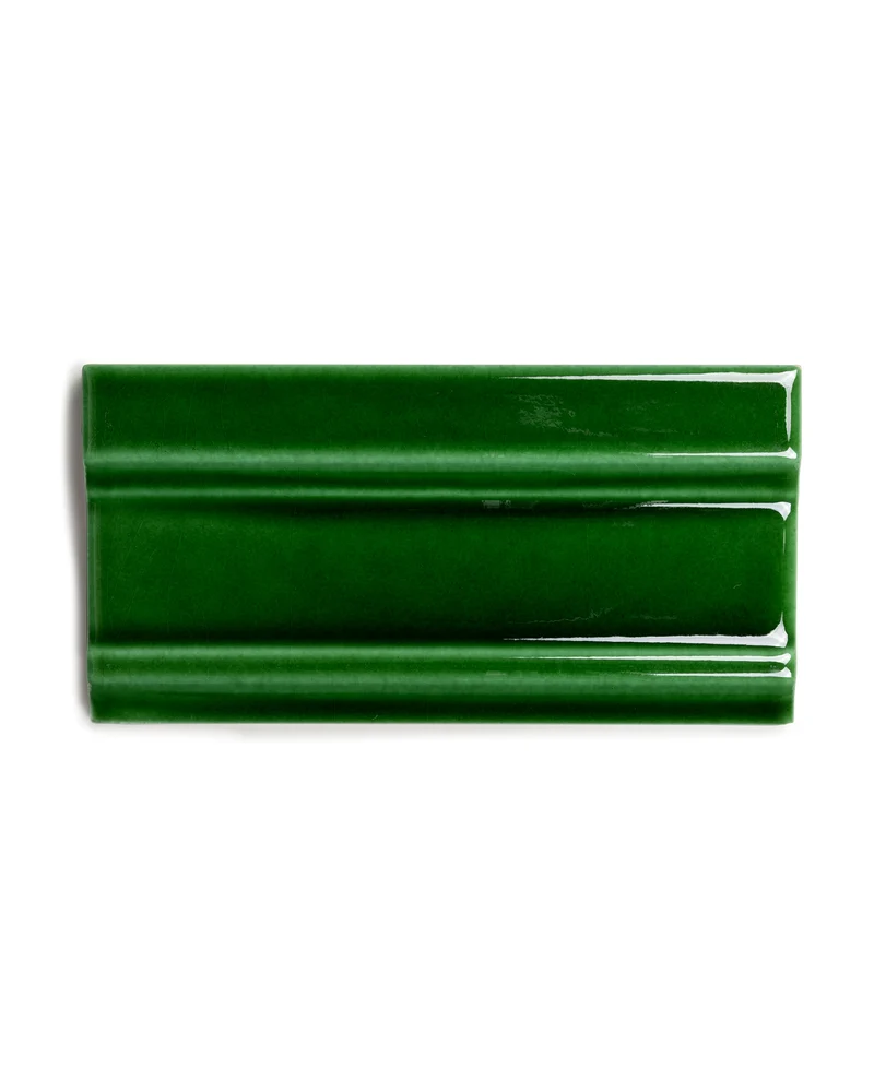 Kakel Victoria - Bröstlist 7,5 x 15 cm buteljgrön