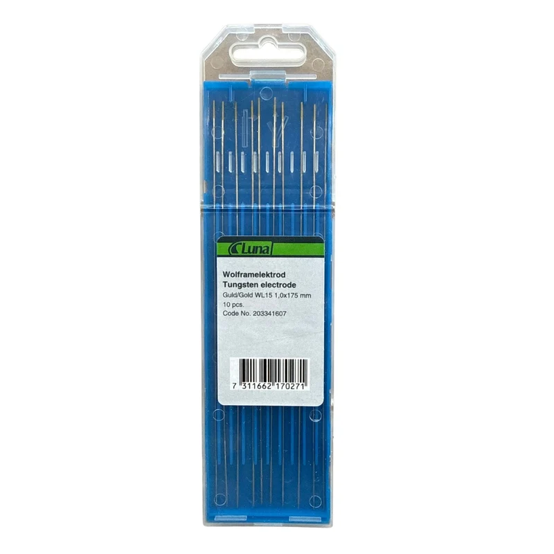 Wolframelektrod guld WL15 1,0x175 mm Luna TIG-svetsning - 10-pack