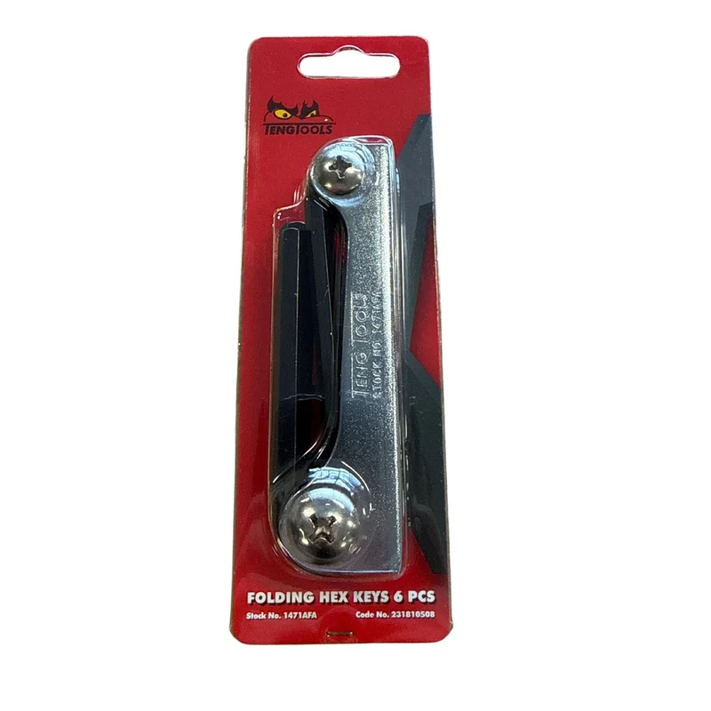 Sexkantnyckelsats fällbar 1/8-3/8" tum Chrome Vanadium Teng Tools