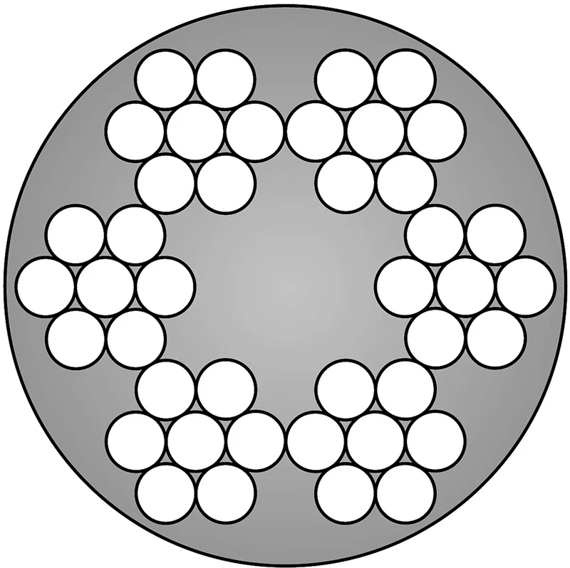 Gigant stållina 42-trådig galvaniserad/PVC
