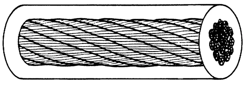 Stållina 42-trådig galvaniserad/PVC Gunnebo Lifting