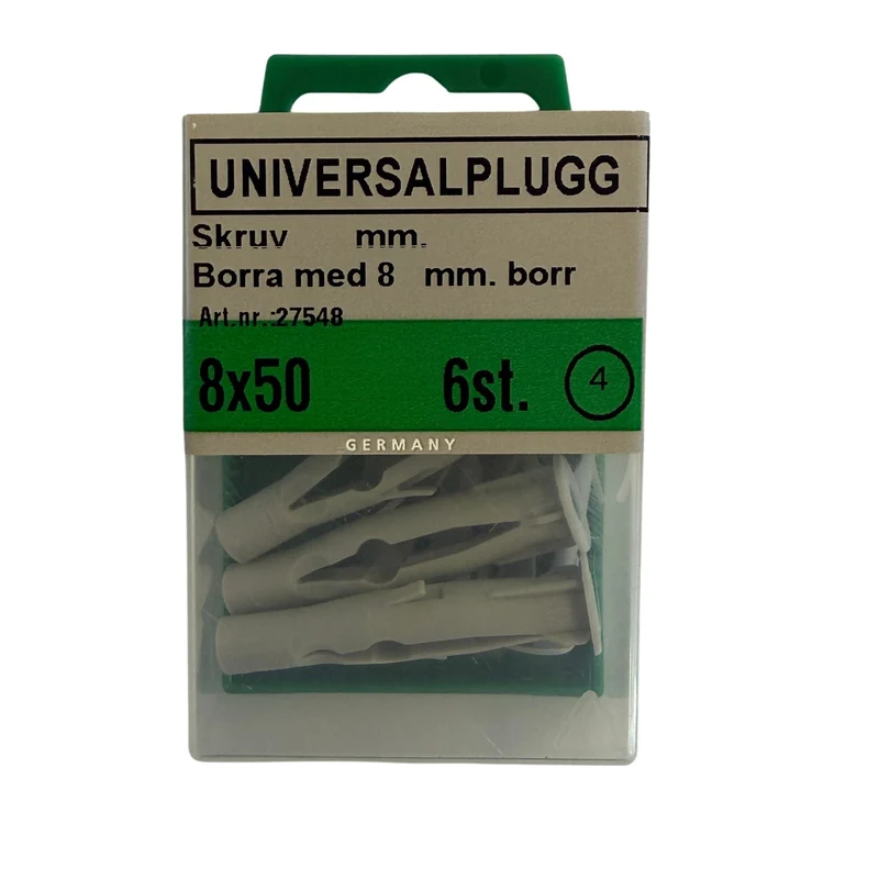 Universalplugg 8x50 mm 6 st