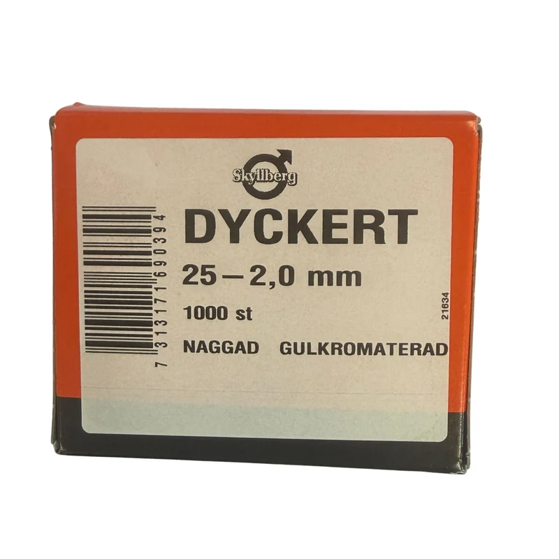 Dyckert Skyllberg 25-2,0 mm Gulkromaterad 1000 st