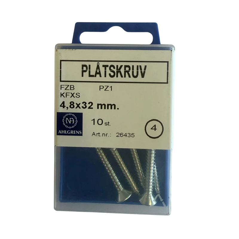 Plåtskruv Nils Ahlgren 4,8x32 mm FZB 10 st