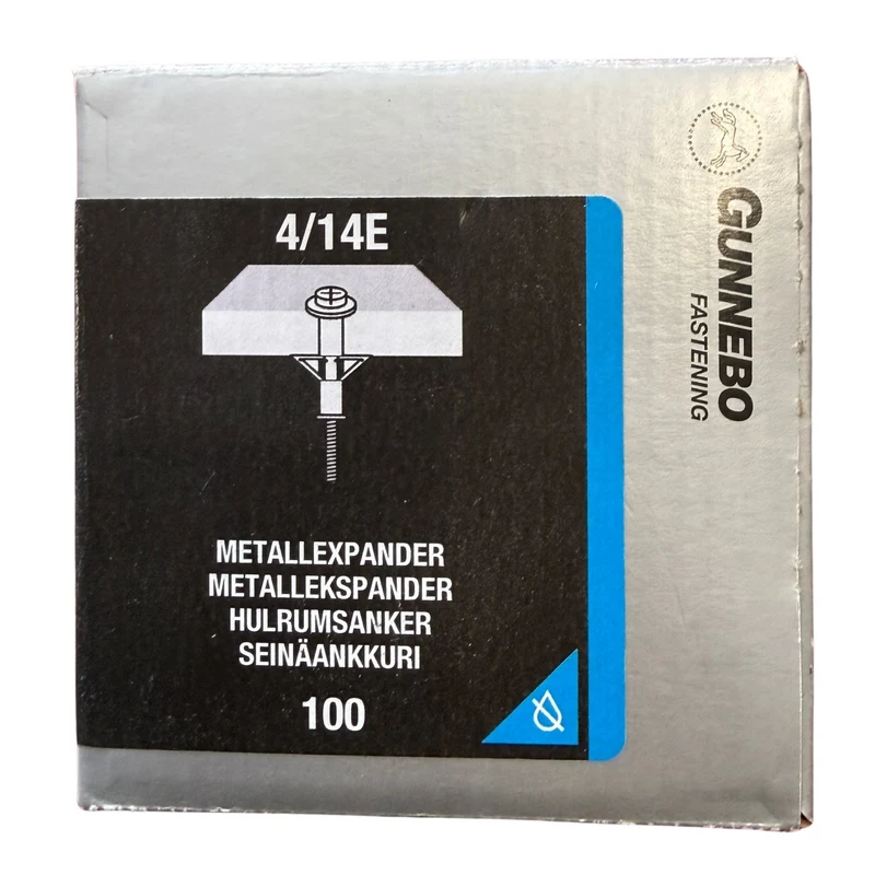 Metallexpander Elförzinkad 4/14E Gunnebo - 100 st