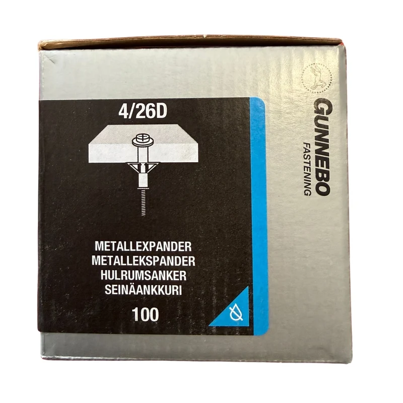 Metallexpander Elförzinkad 4/26D Gunnebo - 100 st