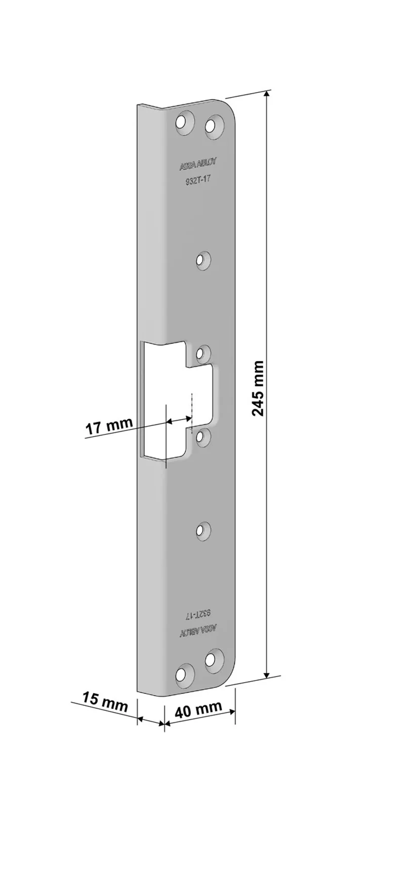 Monteringsstolpe Assa 932T-17