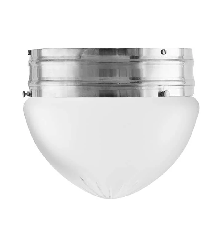 Taklampa - Heidenstamplafond 200 nickel, mattglas