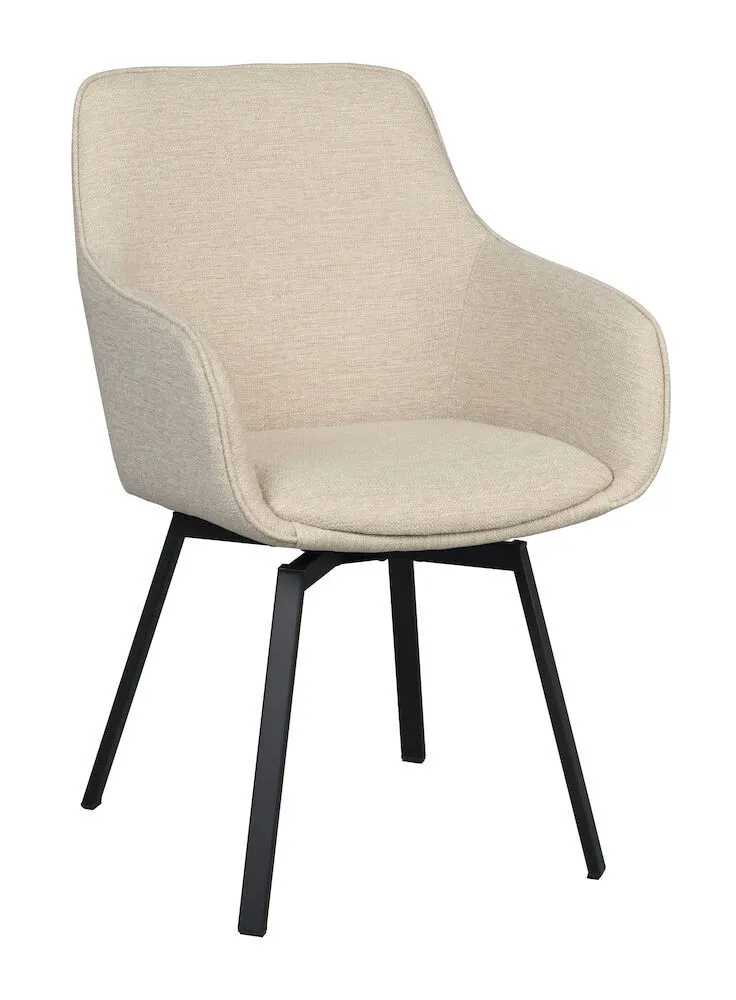 Alison - Matstol Ljusbeige/svart
