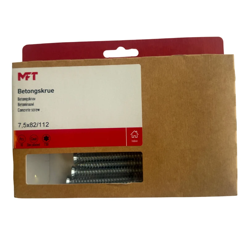 Betongskruv 7,5x82/112 mm - MFT 10-pack för Betong