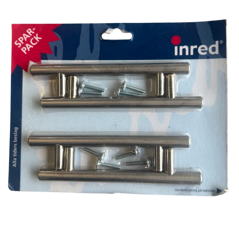 Handtag Rostfri Finish 96 mm - inred Sparpack 4-pack