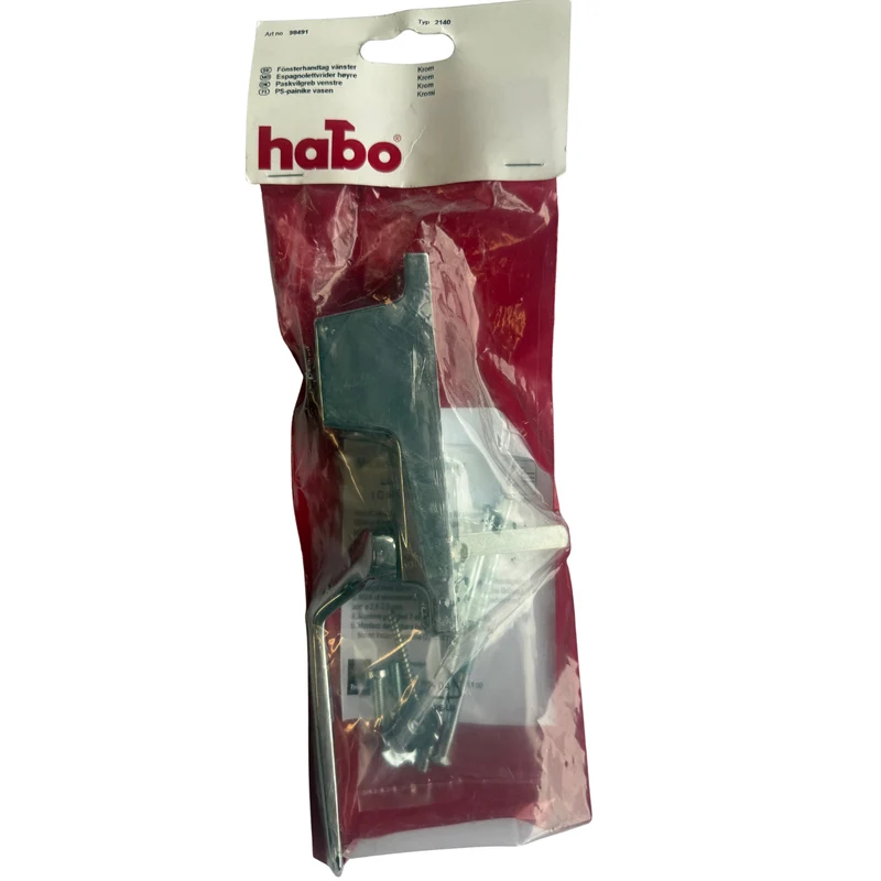 Fönsterhandtag vänster Habo krom