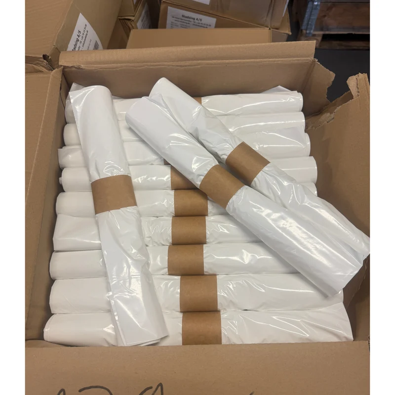Plastsäckar/ Avfallspåsar 40 liter 55x80 cm vit 20-pack