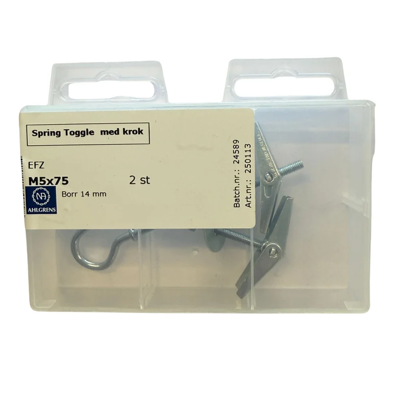 Spring Toggle med Krok M5x75 Nils Ahlgren 2-pack