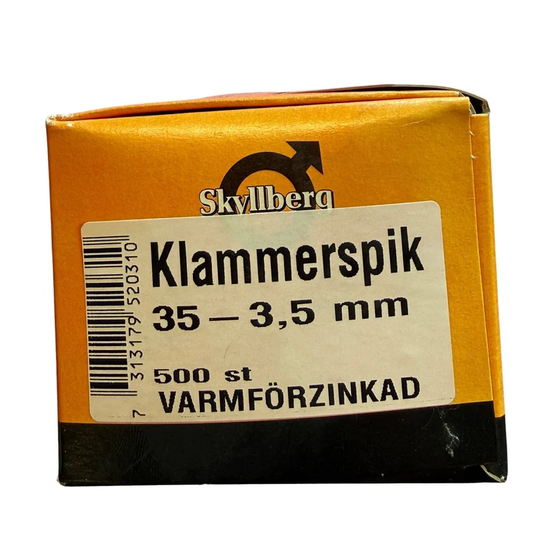 Klammerspik 35x3,5mm Skyllberg varmförzinkad, 500 st