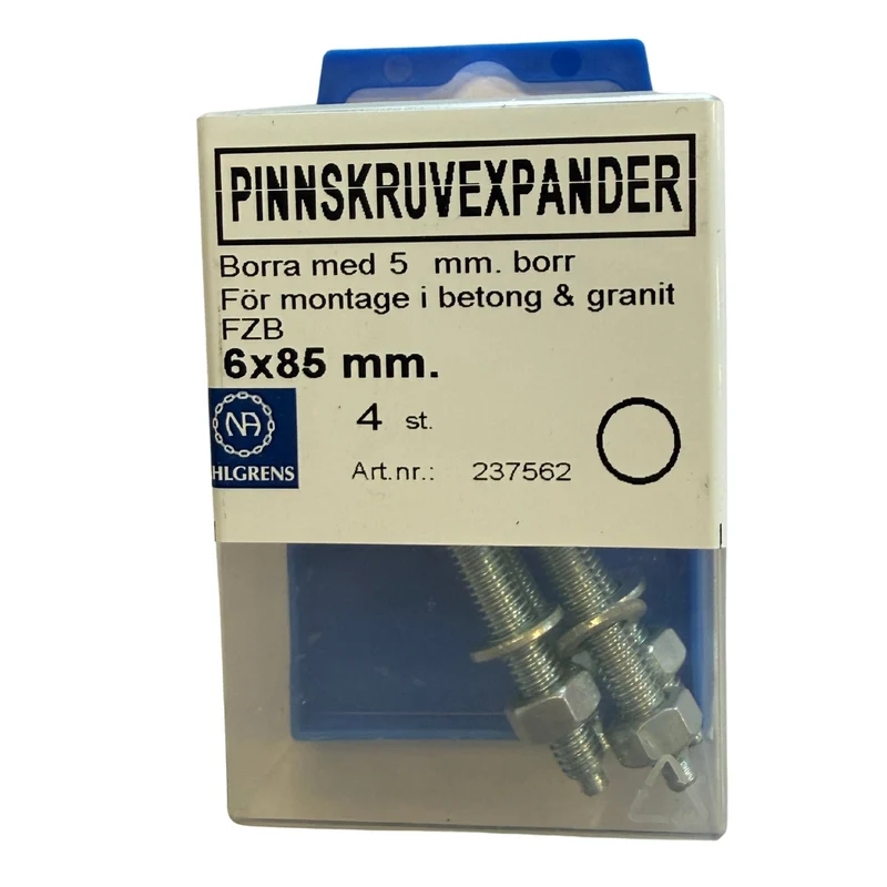 Pinnskruvexpander 6x85mm Nils Ahlgren, 4 st