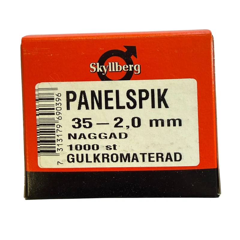Panelspik Skyllberg 35-2,0 mm Gulkromaterad 1000 st