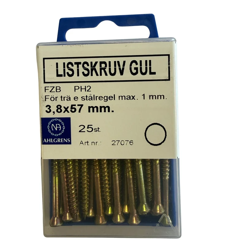 Listskruv Nils Ahlgren Gul 3,8x57 mm 25 st