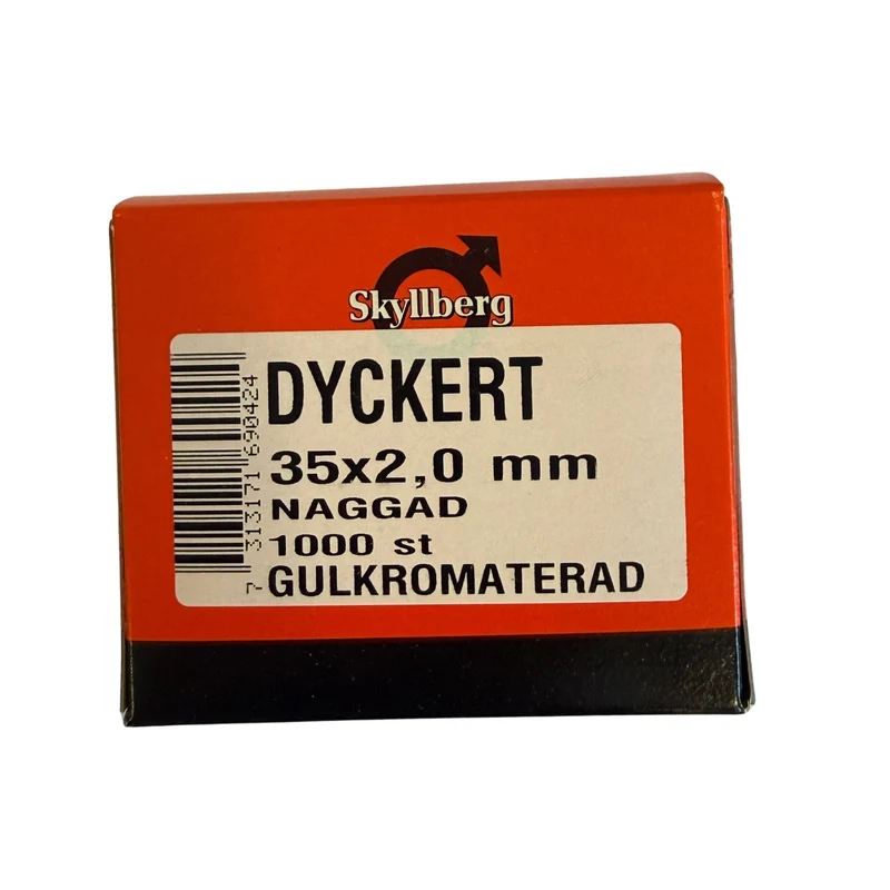 Dyckert Skyllberg 35x2,0 mm Gulkromaterad 1000 st