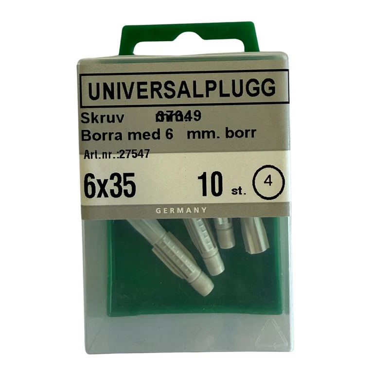 Universalplugg 6x35 mm 10 st