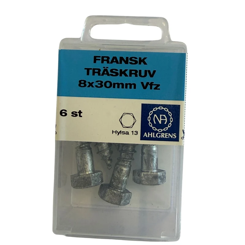Fransk Träskruv Nils Ahlgren 8x30 mm Vfz 6 st