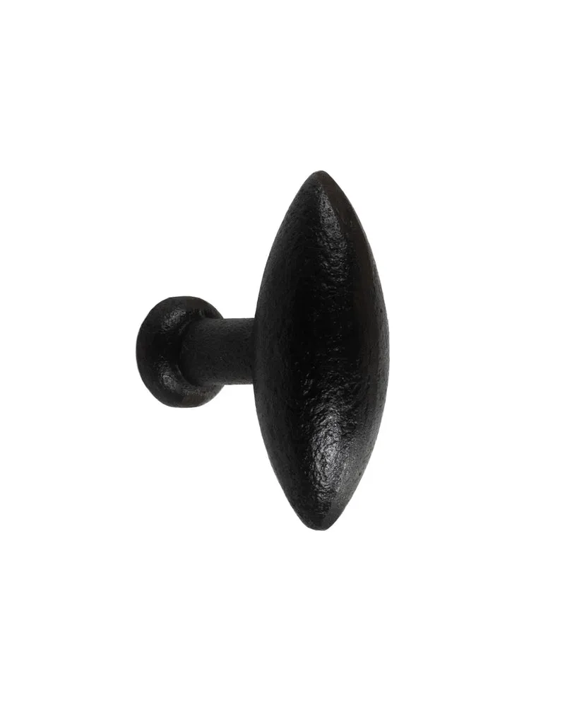 Knopp - Oval gjutjärn 56 mm