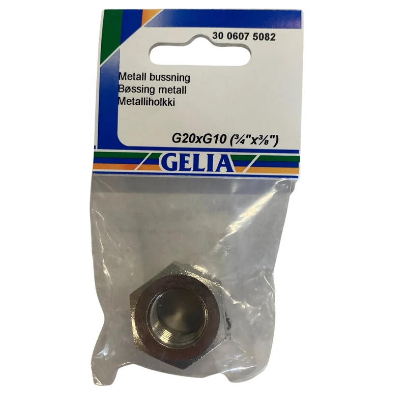 Bussning metall GELIA G20xG10 (3/4"x3/8") - reducerkoppling