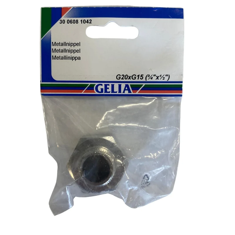 Nippel metall GELIA G20xG15 (3/4"x1/2") - reducernippel