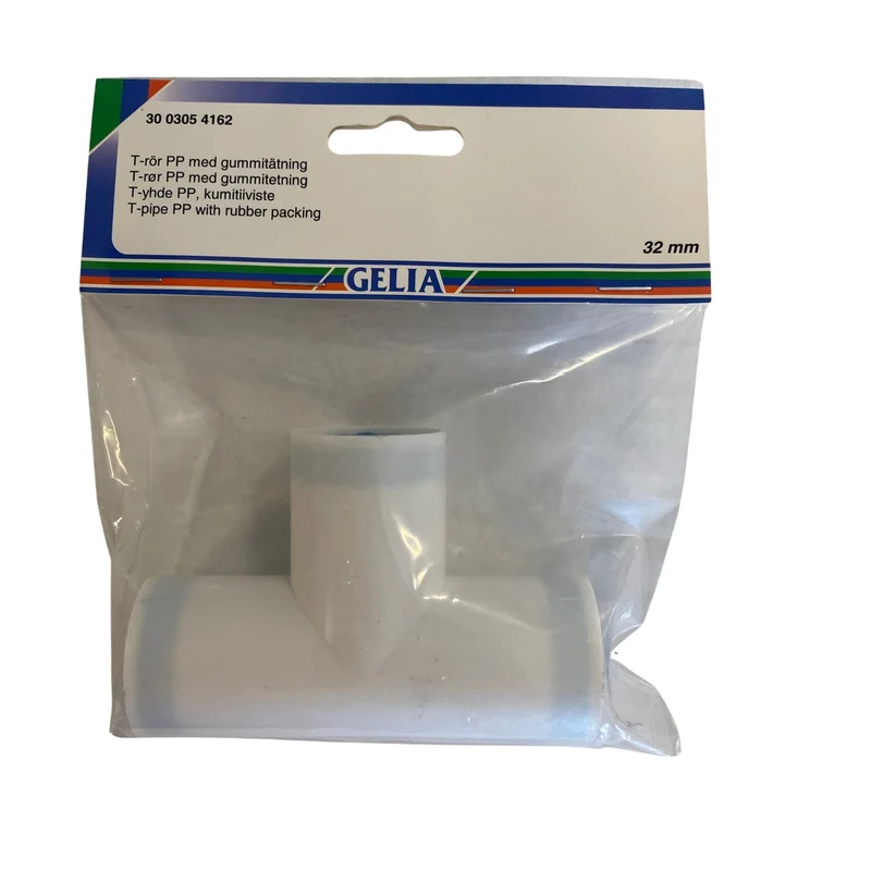 T-rör PP med gummitätning 32 mm - GELIA