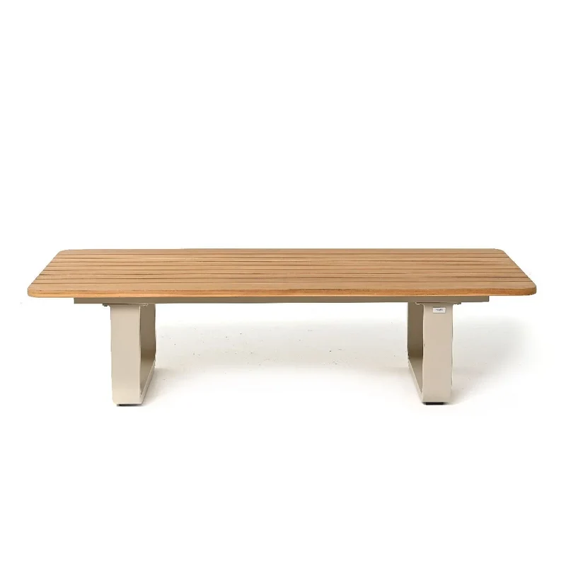 Soffbord Trädgård Livo 140x70x40cm Aluminium Beige, Skiva