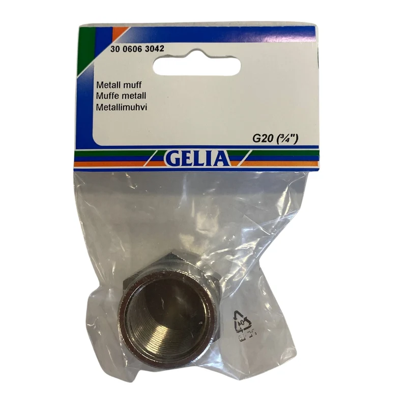 Metallmuff GELIA G20 (3/4") - Skarvmuff Rör