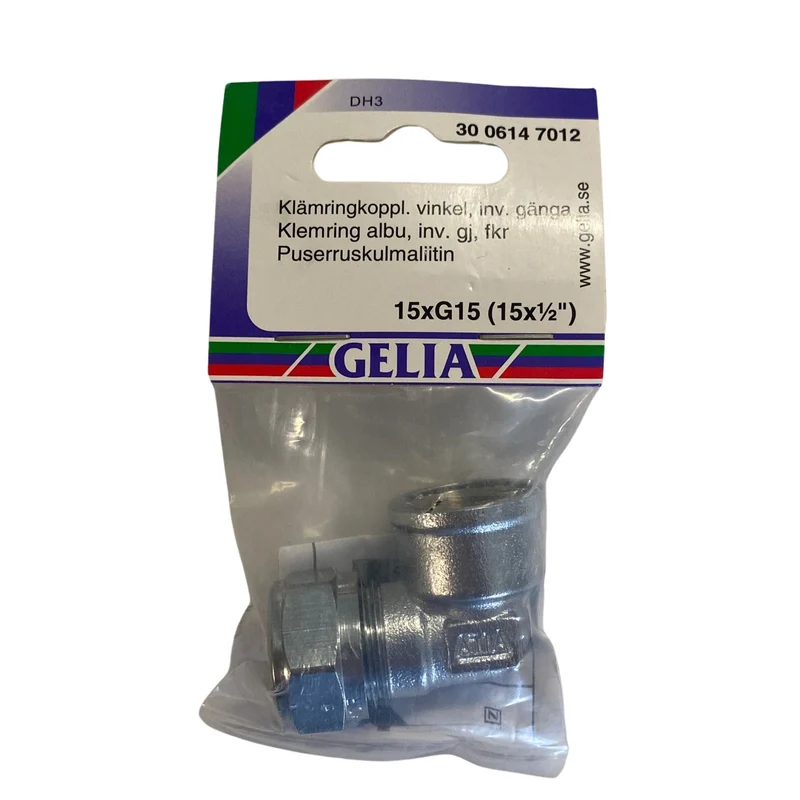Klämringskoppling Vinkel GELIA 15xG15 - Invändig Gänga