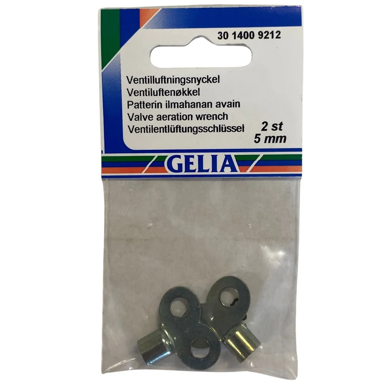 Ventilluftningsnyckel GELIA 5 mm - 2-pack