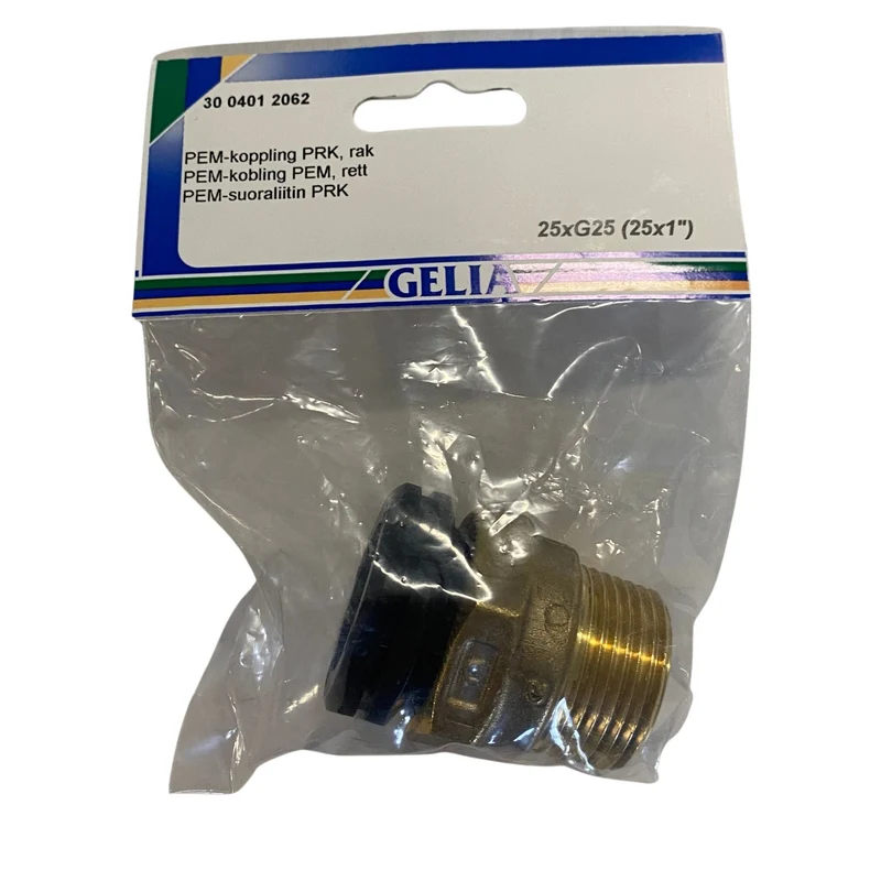 PEM-koppling Rak GELIA 25xG25 (25x1")