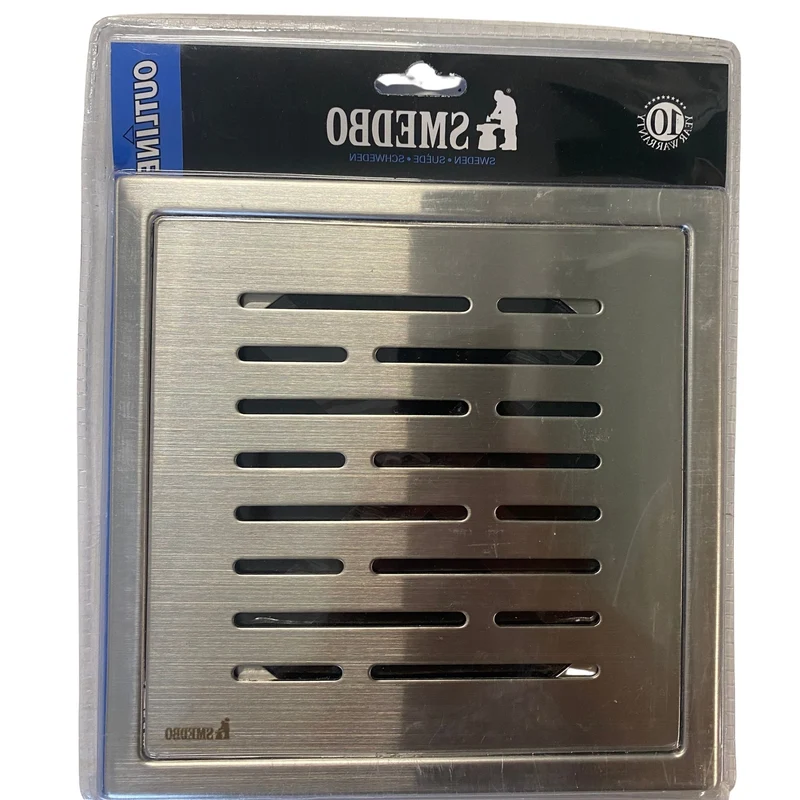 Golvbrunnsil rostfri 200x200x5,5mm - SMEDBO