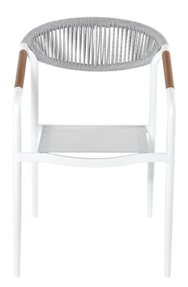 Trädgårdsstol Lantica vit 56x64x80 cm