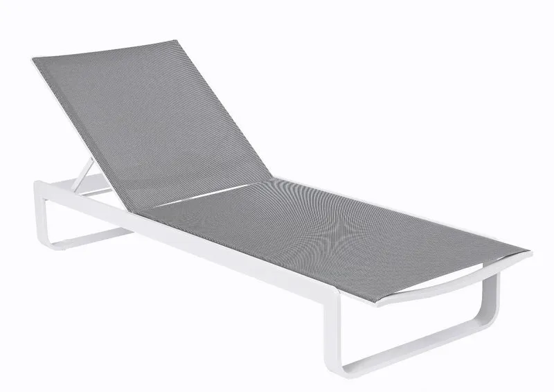 Solstol Ibiza vit 199x69x30 cm Miloo Home