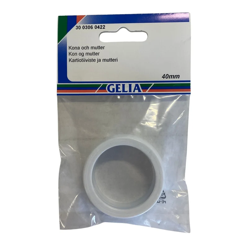 Kona och mutter 40mm för vattenlås - GELIA