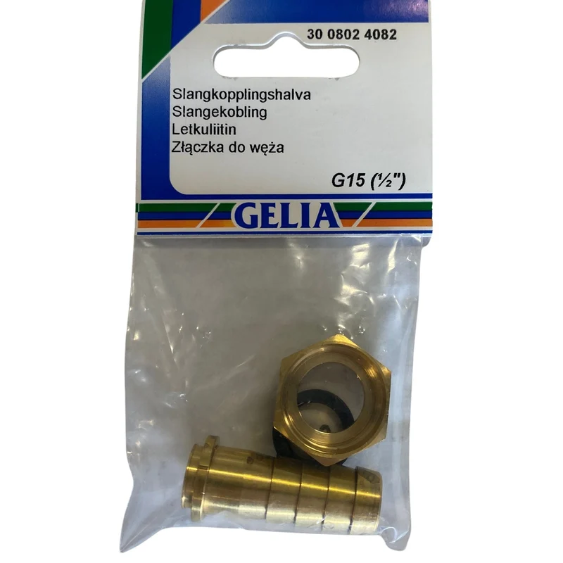 Slangkopplingshalva GELIA G15 (½") - invändig gänga