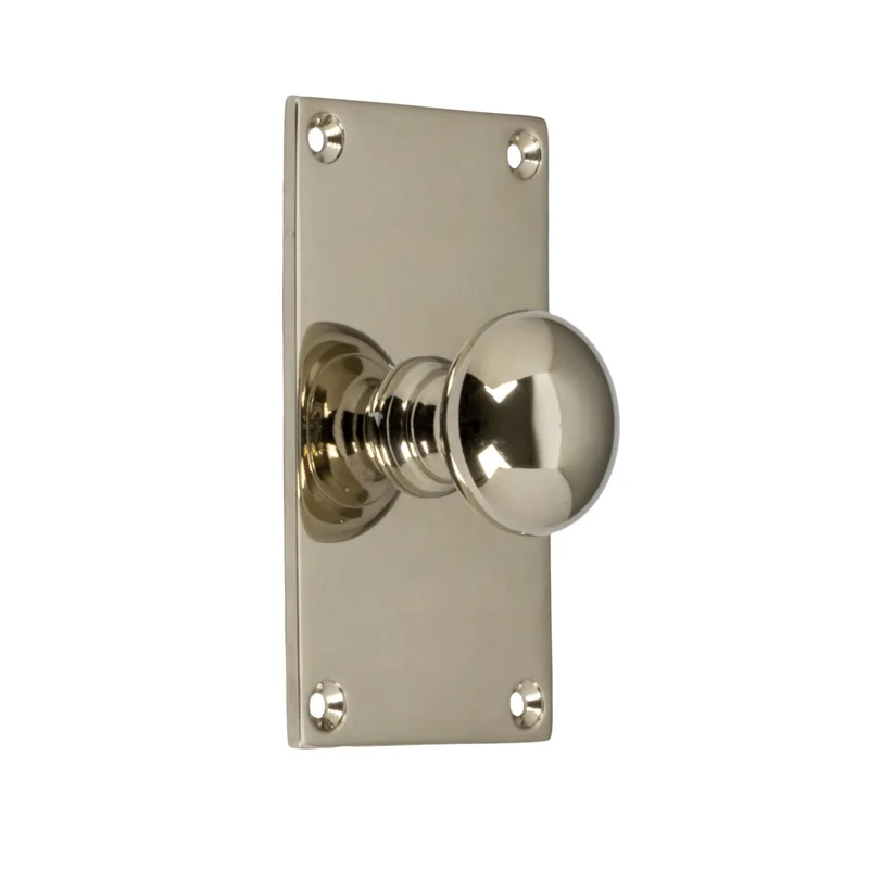 Knopp Sekelskifte med bottenplatta - Nickel 40 x 70 mm