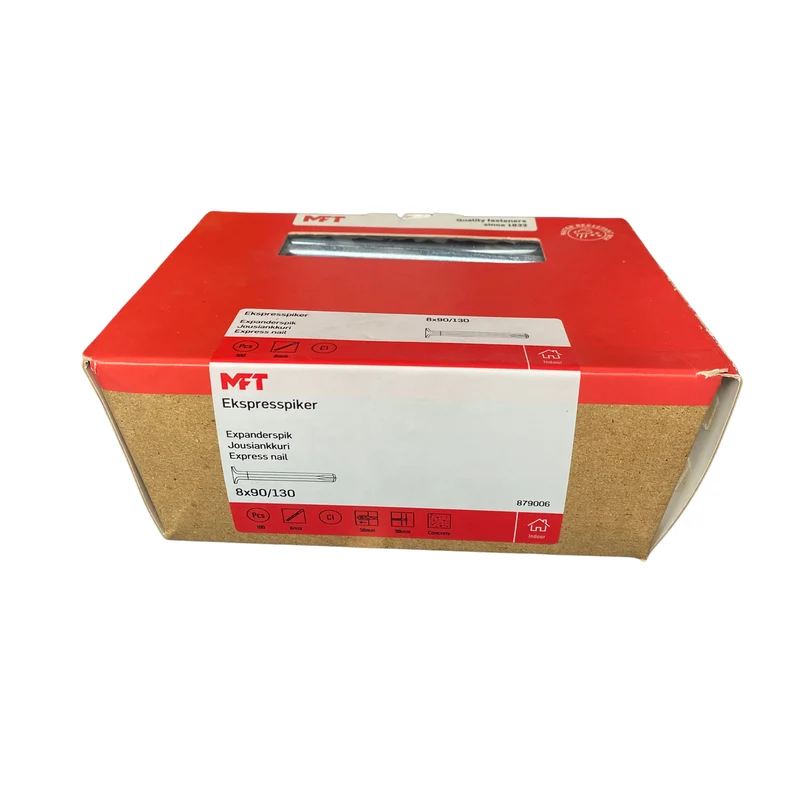 Expanderspik MFT 8x90/130 100st/frp förzinkad
